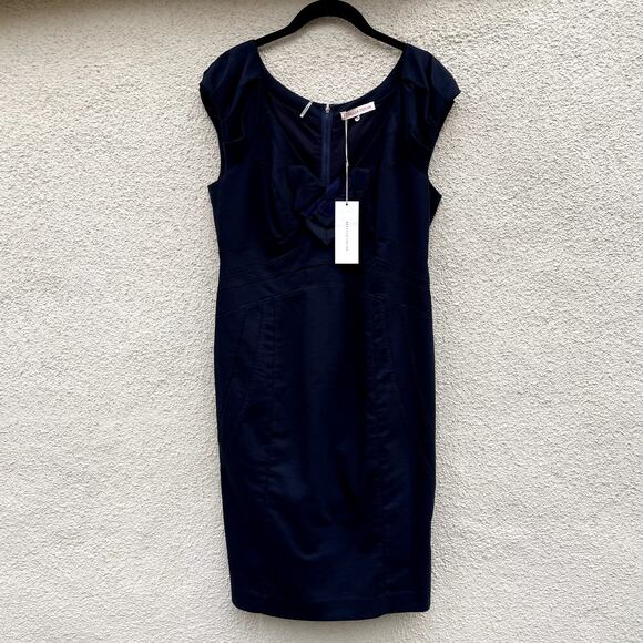 NEW Rebecca Taylor Blue Sheath Dress 10 Sleeveless - Picture 1 of 9
